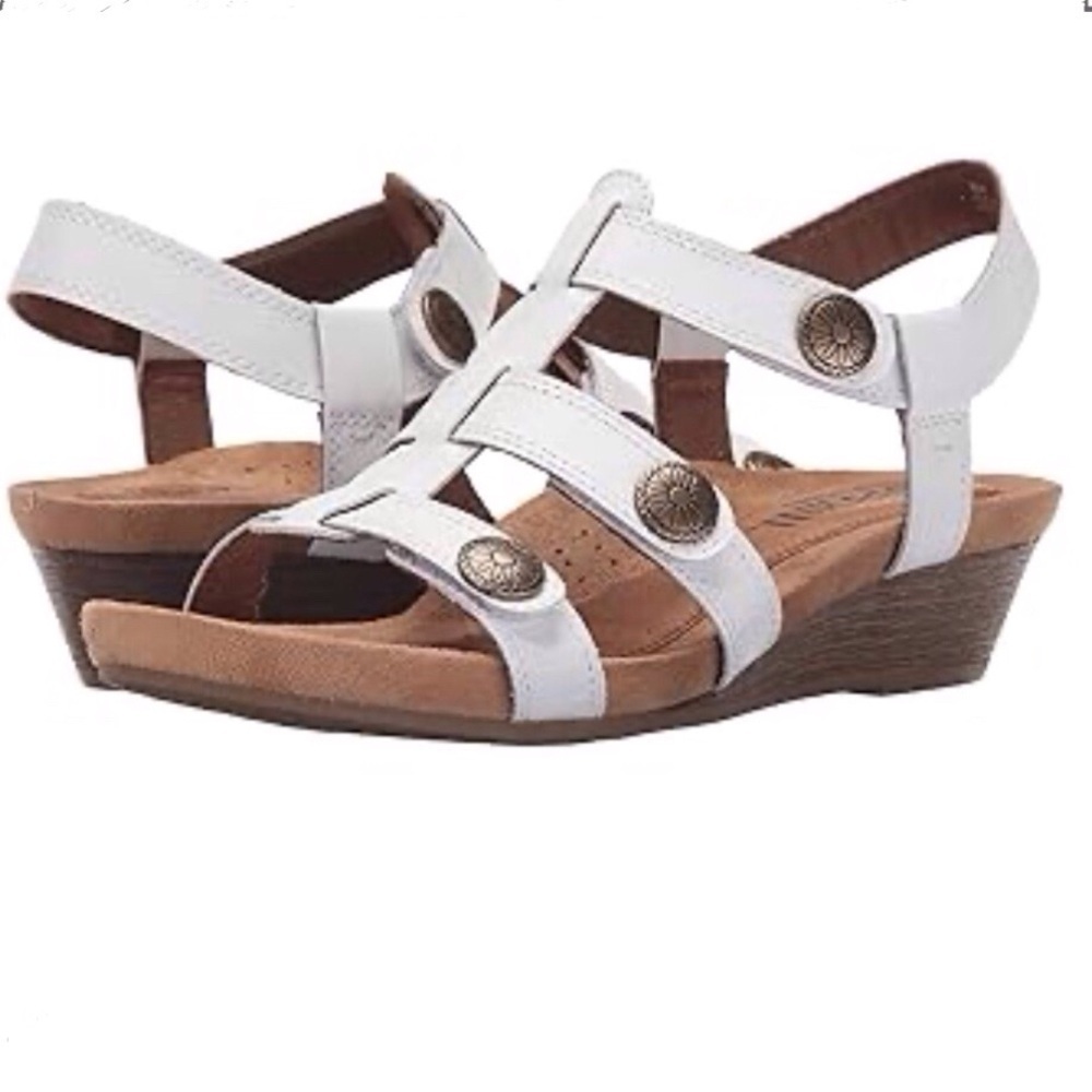Rockport Cobb Hill Harper Sandal, White, Size 11